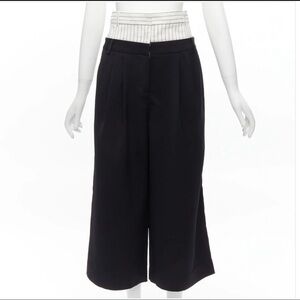 Tibi Black Wide Leg Pants